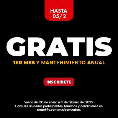 ENTRENA HOY CON 1ER MES + MANTT. ANUAL GRATIS