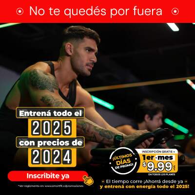 Entrená todo el 2025 a precios del 2024 | Smart Fit