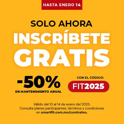  ¡Últimos días! Inscripción GRATIS + CUPÓN FIT2025 para descuento en mantenimiento